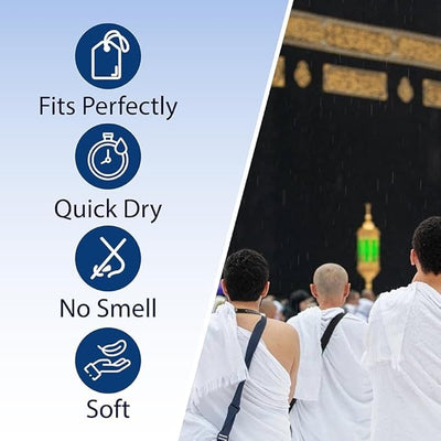 Luxury Terry Cotton Ihram (Check Pattern) Without belt