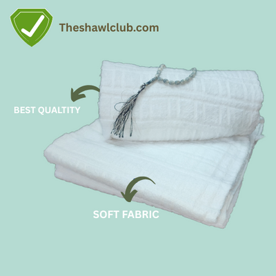 Luxury Terry Cotton Ihram (Check Pattern) Without belt