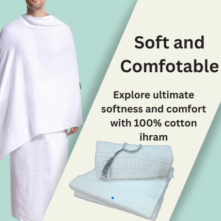 Luxury Terry Cotton Ihram (Check Pattern) Without belt