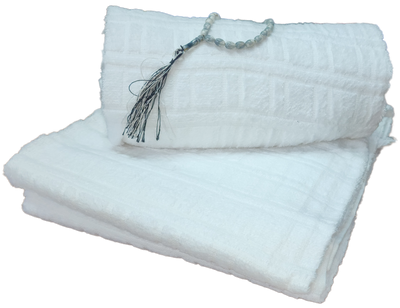 Luxury Terry Cotton Ihram (Check Pattern) Without belt