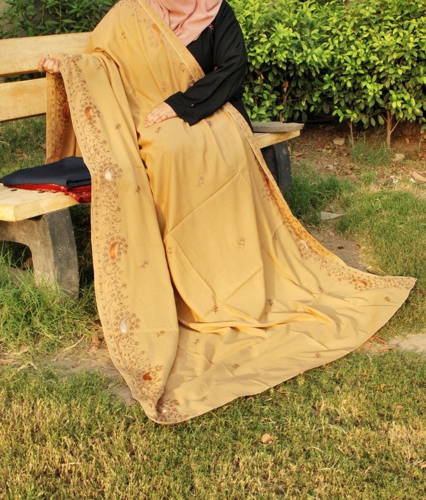 Swiss Lawn Shawl – Elegant Side Embroidery Border